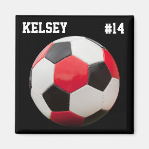 Square Soccer Magnet
