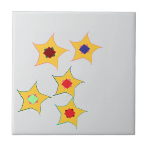square stars designed ceramic tiles