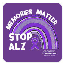 Square Sticker Alzheimer's Association Longest Day