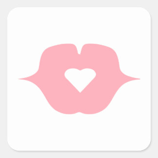 Square Sticker BISOU MY HEART