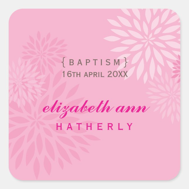 SQUARE STICKER :: modern dahlia 5 (Front)