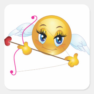 Square Stickers/Cupid Emoticon Sticker