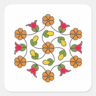 Square Stickers-Flower Series#63 Sticker