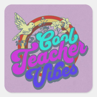 Square Stickers school teachers