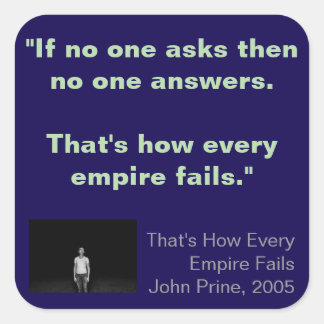 Square Stickers, sheet of six 3 inch stickeSticker Square Sticker