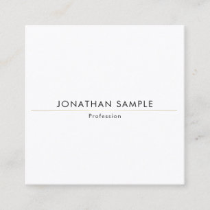 Square Stylish Minimalistic Design Gold Plain Luxe Square Business Card
