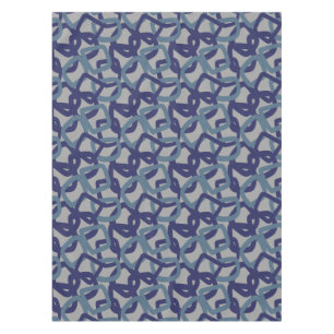 Square Tangle Deep Navy Steel Blue Tablecloth