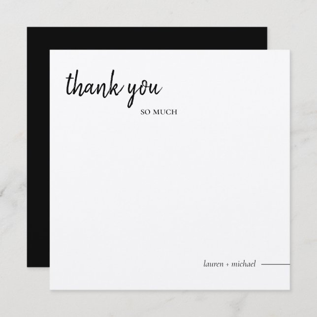 Square Thank You Card (Front/Back)