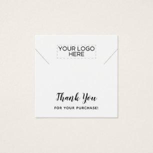 Square Thank You Necklace Display Card