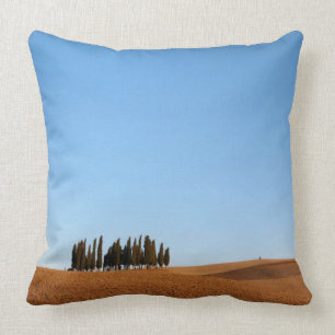 Square throw pillow of a Tuscany landscape