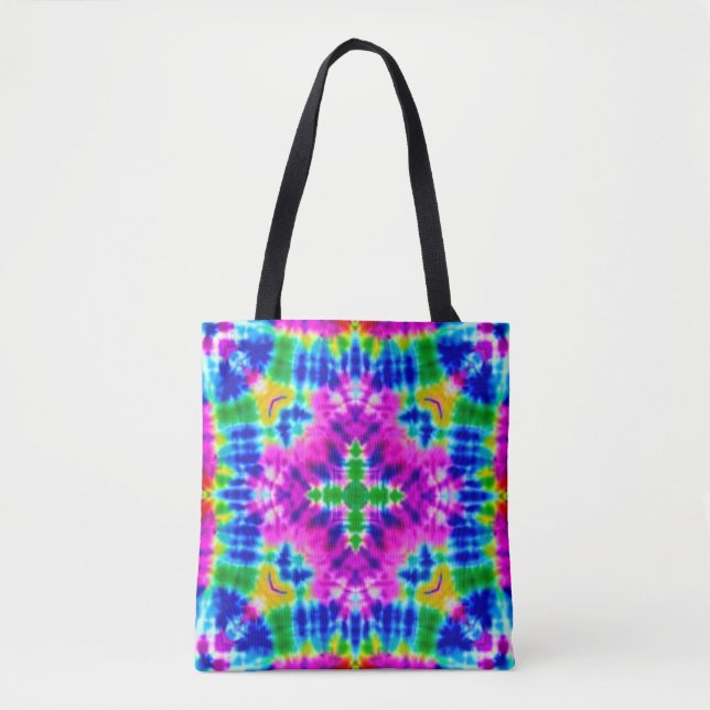 Square Tie Dye Tote bag (Front)