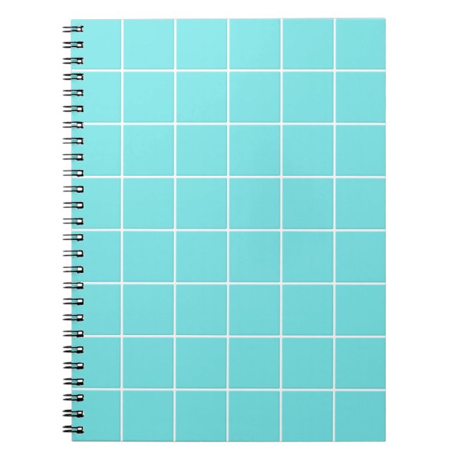 Square Tile Like Check Pattern Notebook (Front)
