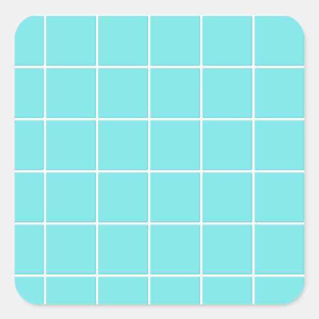 Square Tile Like Check Pattern Sticker (Front)