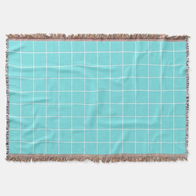 Square Tile Like Check Pattern Throw Blanket (Front)
