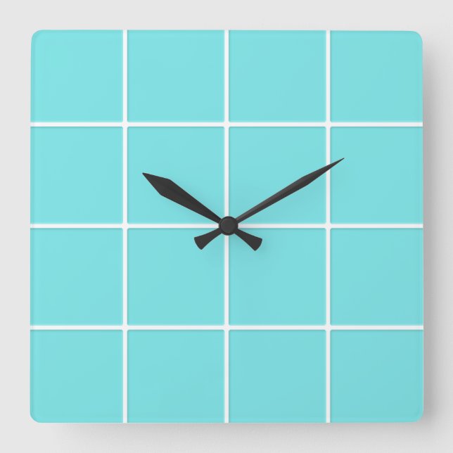 Square Tile Like Check Pattern Wall Clock (Front)