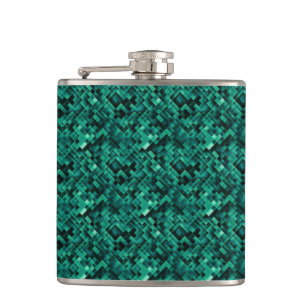 Square Tile Texture Hip Flask