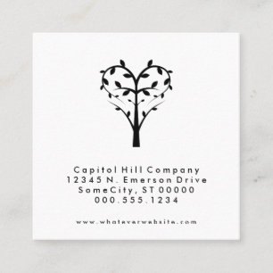 square tree heart appointment reminder card