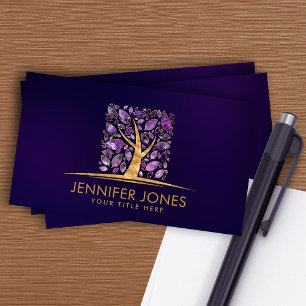  Square Tree of life - Amethyst and Fluorite Business Card