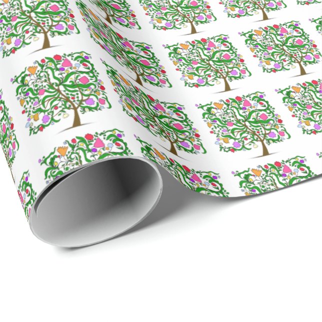 Square Tree Wrapping Paper (Roll Corner)