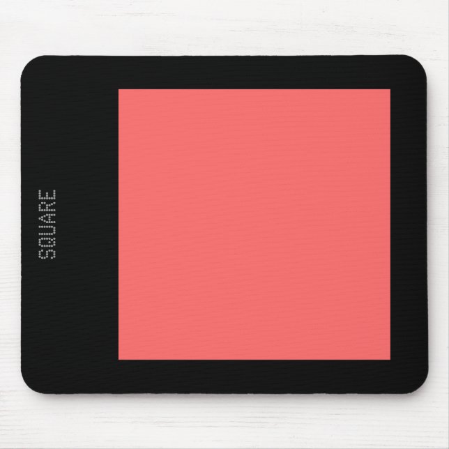 Square - Tropical Pink and Black Mouse Pad (Front)