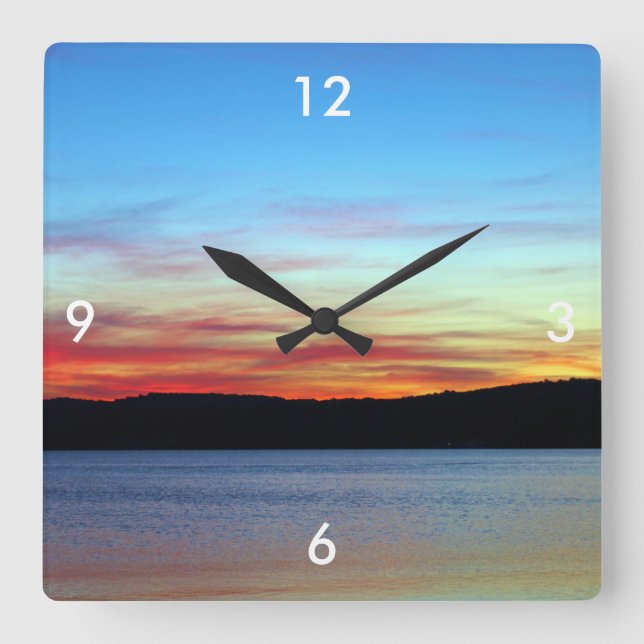 Square Wall Clock/Sunset Clock (Front)