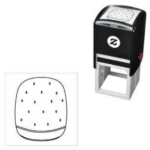 Square Watermelon Slice Line Art Self-inking Stamp