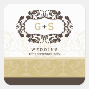 SQUARE WEDDING LABEL :: luxe 5 A