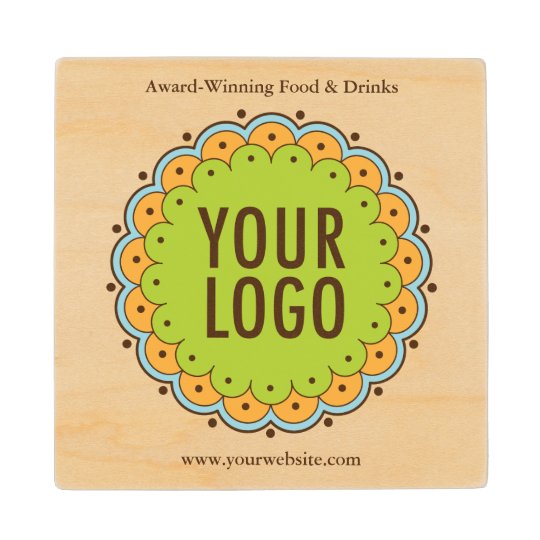 Square Wood Coaster Custom Company Logo No Minimum