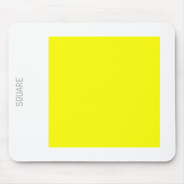 Square - Yellow on White Mouse Pad (Front)