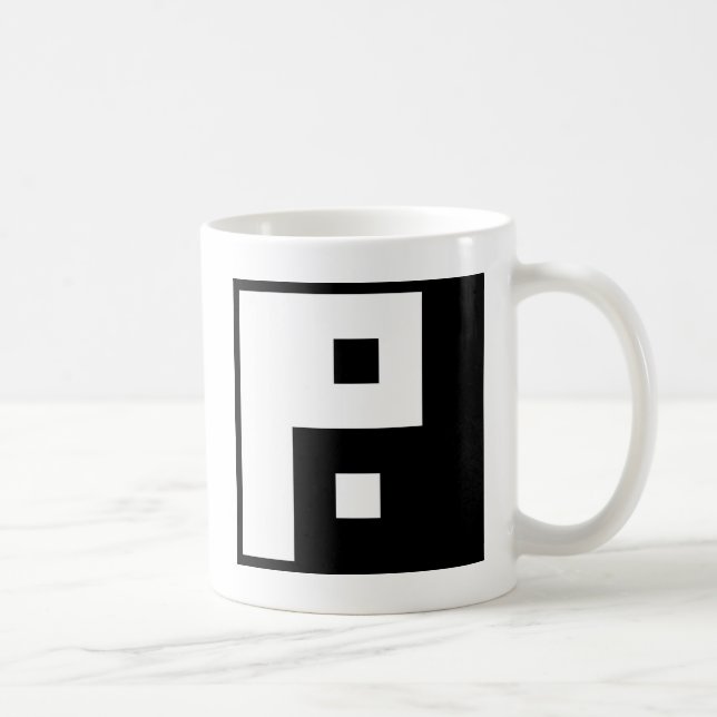 Square Yin Yang Coffee Mug (Right)