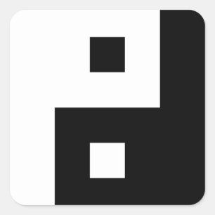 Square Yin Yang Square Sticker