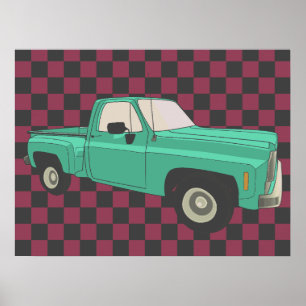 Squarebody, GMC, Chevy C10, pick up truck,stepside Poster