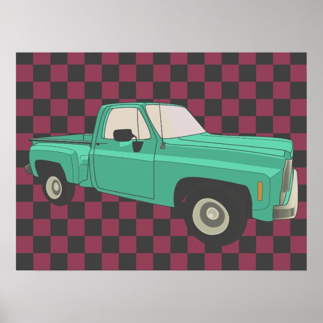 Squarebody, GMC, Chevy C10, pick up truck,stepside Poster (Front)