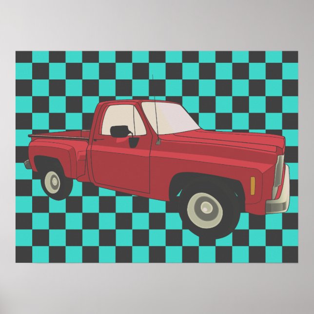 Squarebody, GMC, Chevy C10, pick up truck,stepside Poster (Front)