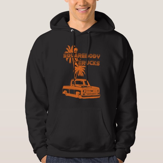 Squarebody Truck dropped slammed Square Body Lowri Hoodie (Front)