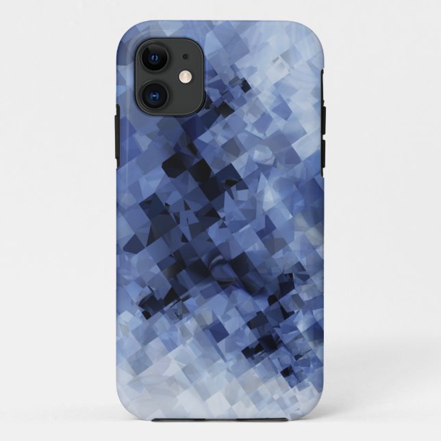 Squared Blue Case-Mate iPhone Case (Back)