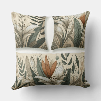 squared cushion with amarilis