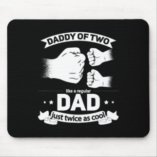 Squared Fathers Day Dad Of Two Cool Daddy Of 2 Mouse Pad