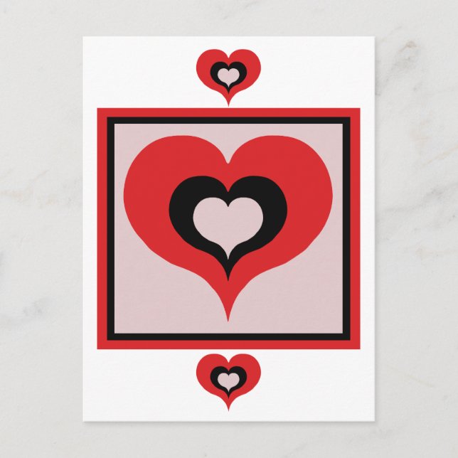 Squared heart postcard (Front)