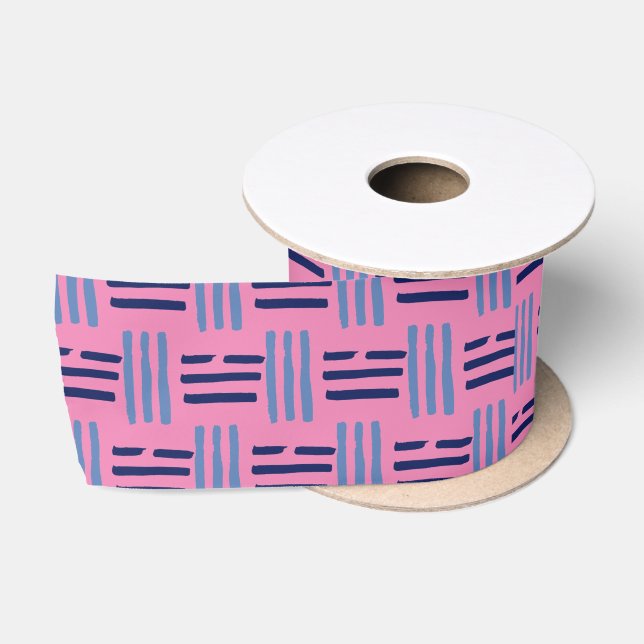 Squared Lines Satin Ribbon (Spool)