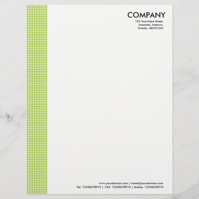 Squared Margin - Martian Green Letterhead Design (Front)