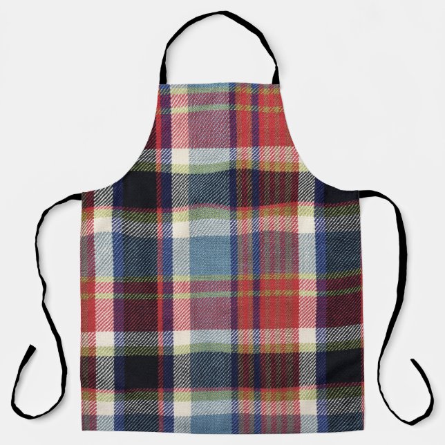 Squared Textile Texture Background. Apron (Front)
