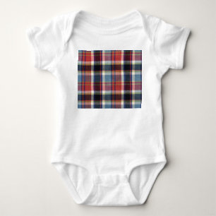 Squared Textile Texture Background. Baby Bodysuit