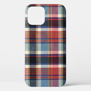 Squared Textile Texture Background. iPhone 12 Case