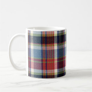 Squared Textile Texture Background. Coffee Mug