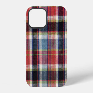 Squared Textile Texture Background. iPhone 12 Case