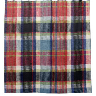 Squared Textile Texture Background. Shower Curtain