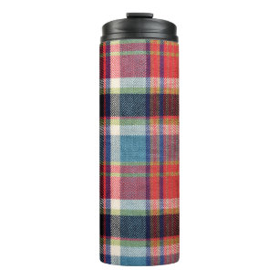 squared textile texture thermal tumbler