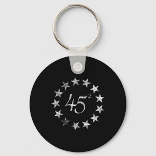 Squared Trump Betsy Ross Flag 2020 Second Term Key Ring