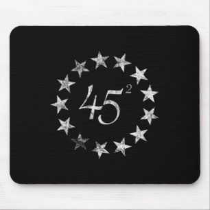 Squared Trump Betsy Ross Flag 2020 Second Term  Mouse Pad